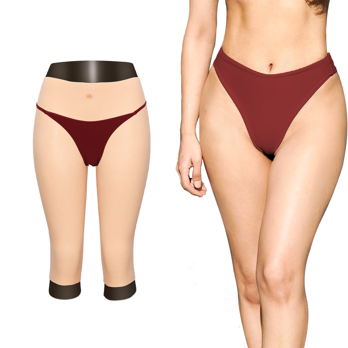 Silicone Pants Realistic Panty Shaping Pants Buttock Fake Vagina Crossdresser