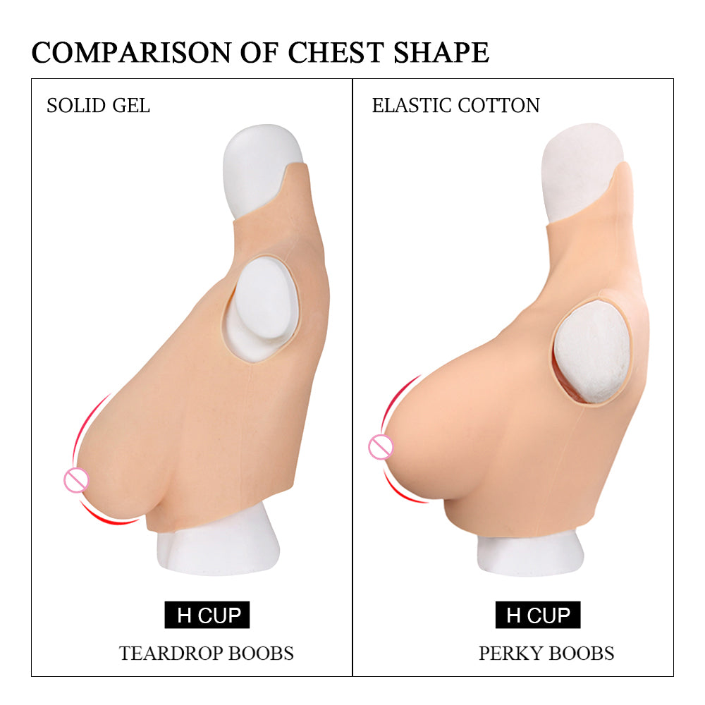 Local Warehouse Oil-free Silicone artificial huge breast forms-D6 series U-charmmore Crossdressing