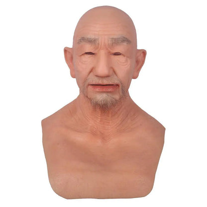 Silicone face Props Old Man for Cosplay-D1 series Dokier Crossdresser